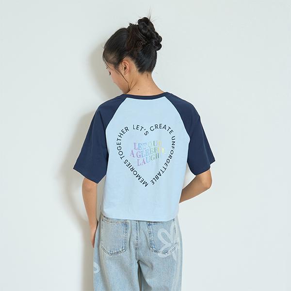 ラブトキシック(Lovetoxic)ハートラグラン五分袖Tシャツ【O_50】【outlet】