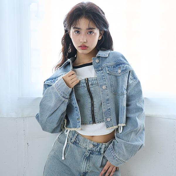 ラブトキシック(Lovetoxic)クロップドGジャン【O_50】【outlet】