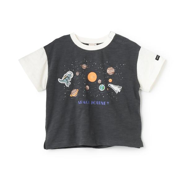 プティマイン(petit main)【防汚加工】宇宙グラフィック半袖Tシャツ【50％OFF】【SAL...