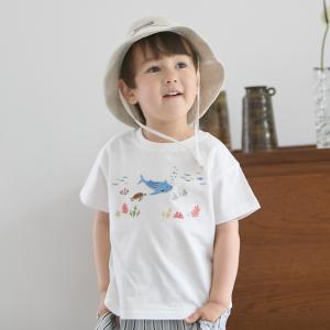 プティマイン(petit main)【接触冷感】海のいきもの刺しゅうTシャツ【30％OFF】【SALE】【O_30】【26SS】【SSSL】【pm_knu】【pm_umi】