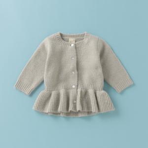 プティマイン(petit main)ペプラムニットカーディガン