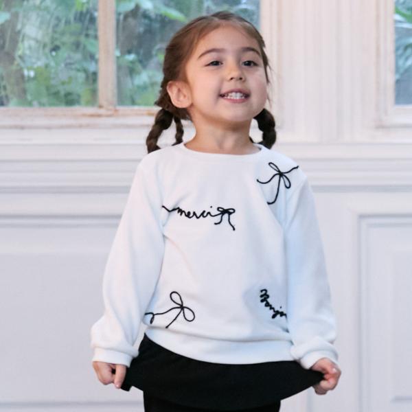 プティマイン(petit main)ロゴ刺しゅう長袖Tシャツ【awdaily】【20％OFF】【SA...