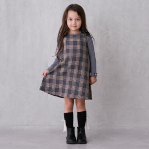 プティマイン(petit main)【リンク】肩リボンジャンパースカート【40％OFF】【SALE】【O_40】【25AW】【SSSL】｜ナルミヤオンラインYahoo!ショッピング店