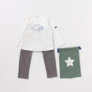 ビールーム(b-ROOM)巾着付きベビーコーデセット くるま