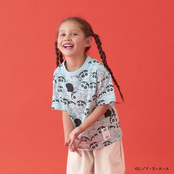 ビールーム(b-ROOM)【クレヨンしんちゃん】【カイテキ天竺】総柄プリントTシャツ【50％OFF】...