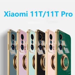 Xiaomi 11T/11T Pro保護ケース ストラップホール付き リング付きスタンド機能メッキ加工 耐衝撃｜naruyama