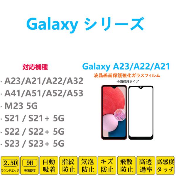 1枚GalaxyA23 A22 A21 A32A41A51A52A53M23 S21 S22フィルム...