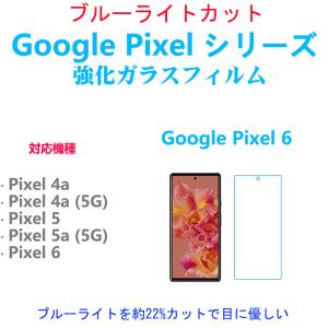 ブルーライトカットGoogle Pixel 4a/5/5a/6(5G)強化ガラスフィルム 自動吸着 指紋防止飛散防止気泡防止 貼り直し可能｜naruyama