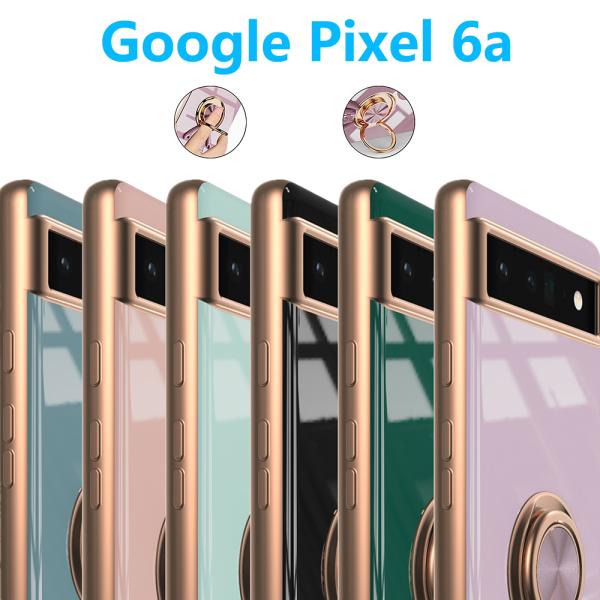 Google Pixel 6a ケース ピクセル シックスエー メッキ加工 リング付き 回転可能 一...