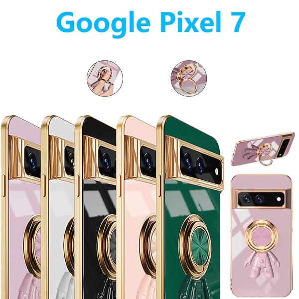 Google Pixel 7 ピクセル セブン メッキ加工 リング付き 回転可能 一体型 保護ケース...