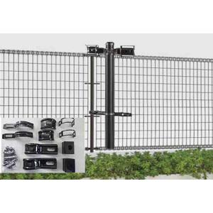 支柱（ポ−ル）高180cm 柱+中間部品セット スチールメッシュフェンスH180cm