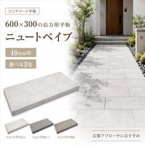 コンクリート平板 ニュートペイブ 300角 3枚組 40mm厚 正方形 敷石