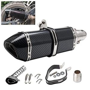 HSen Racing スリップオンマフラー 汎用 GP バイクサイレンサー Φ38mm 〜 50.8mm ステンレス バイク マフラー オートバイ