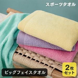 ビックフェイスタオル 2枚セット まとめ買い セール ミニバスタオル スポーツタオル 110cm丈 ポイント消化 送料無料