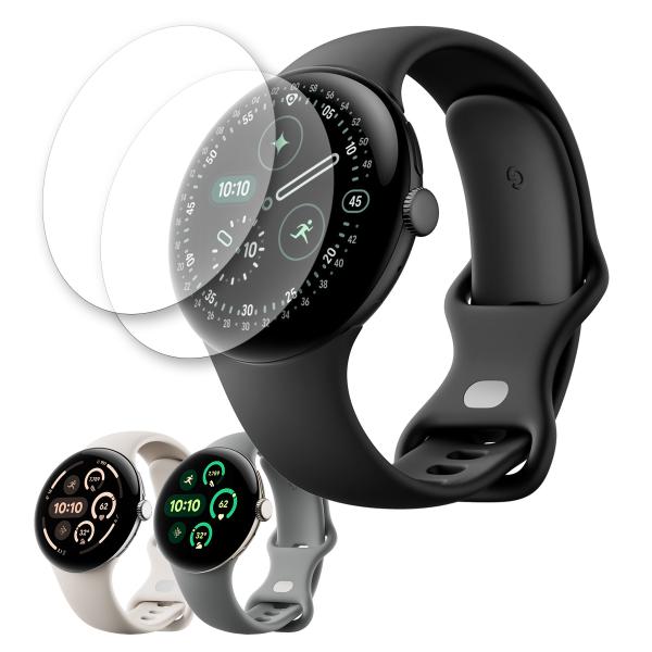 Google Pixel Watch シリーズ 液晶 保護 フィルム 2枚セット マット アンチグレ...