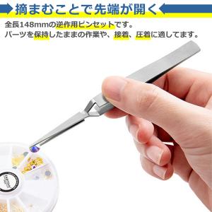 逆作用 逆作動 ピンセット ステンレス 148...の詳細画像2