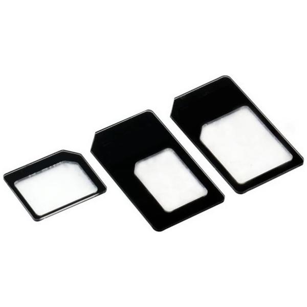 標準 マイクロ ナノ SIM シム 変換 アダプタ 4点セット コネクタ iPhone アイフォン ...