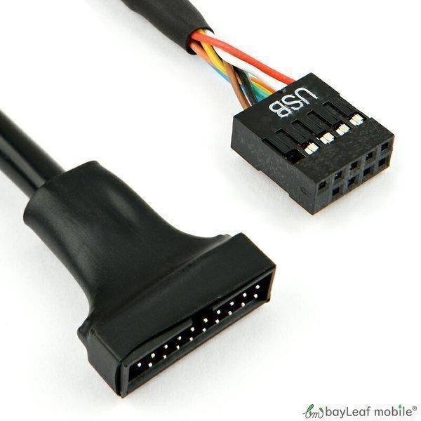 USB2.0 10pin(メス)→USB3.0 20pin(オス) 変換 ケーブル マザーボード 自...