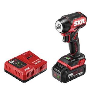 SKIL PWR CORE 20 Brushless 20V 3/8 in. Compact Impact Wrench Kit with 3-Speed ＆ Halo Light Includes 2.0Ah Battery and PWR Jump Charger - IW6739B-10｜nashville
