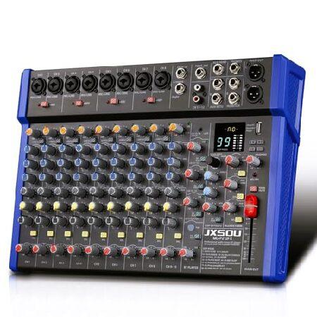 JXSOU Audio Mixer, 14-Channel DJ Mixer Bluetooth S...