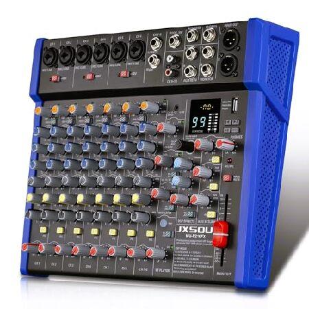 JXSOU Audio Mixer, 12-Channel DJ Mixer Bluetooth S...