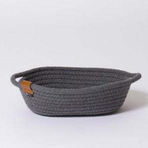 ロープ バスケット  moc  Sサイズ  オーバル型  ダークグレー  MOC-RPBS-DGY