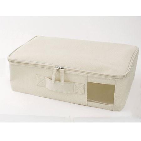 ファブリック収納ボックス 衣類収納ケース フタ付き 幅380×奥行260×高さ125mm