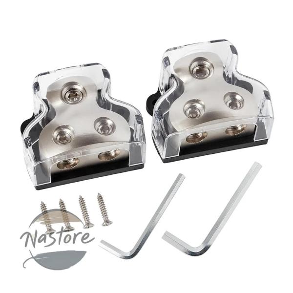 並行輸入品 オーディオ 2方向電源分配ブロック 0 2 4 8ゲージアウト 自動 分布 接続ブロック...