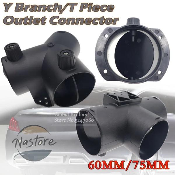 並行輸入品 60mm 75mmy tピース排気 ヒーターエアベントダクトw デュアル調整弁フラップベ...