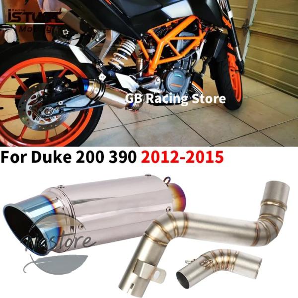並行輸入品 バイク リップ マフラー カスタム ktm デューク 200 390 2012-15 ス...