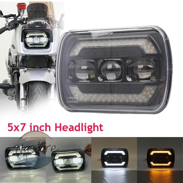 並行輸入品 ヘッドライト ヘッド ライト 1 個 5x7 7x6 インチ led シールドランプ カ...