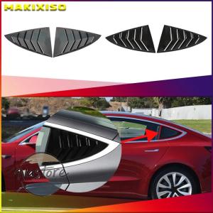 並行輸入品 tesla car rear window shutter cover trim louver side vent sport style for model 3 2017-2023 accessories カスタムパーツ 部品 アクセサリー