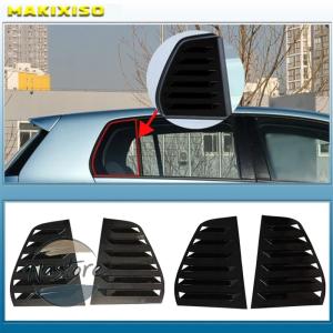 並行輸入品 carbon fiber car rear window shutter cover trim louver side vent for