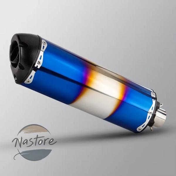 並行輸入品 mt07 ヤマハ バイク マフラー 51mm汎 排気テールパイプブルー tmax530 ...