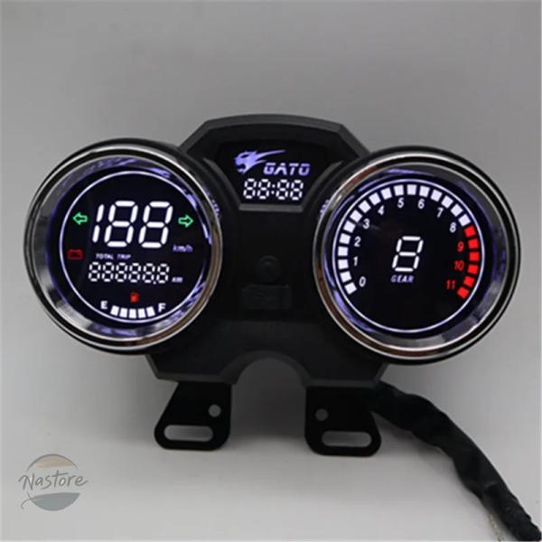 並行輸入品 gsx125 バイク メーター motoqueen led デジタル rpm akt c...
