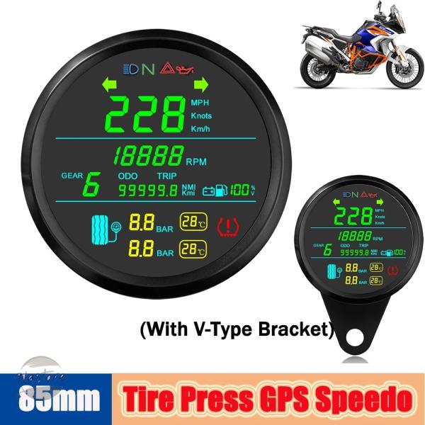 並行輸入品 バイク メーター 85mm gps スピード タコ &amp; 燃料計 0~99999 km/h...