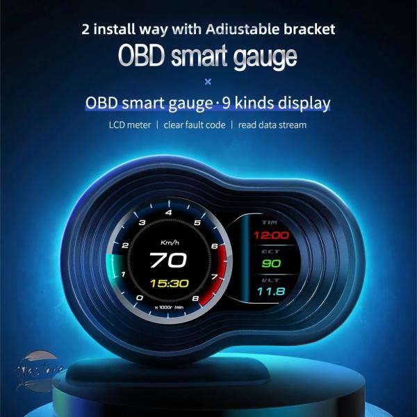 並行輸入品 ヘッド エンジン OBD2 カーHUD F9 OBDアップディスプレイ オートスマートカ...
