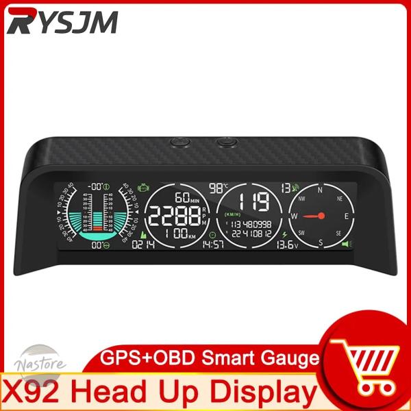 並行輸入品 ヘッド X92 アップディスプレイ スマート GPS OBD HUD オフロード インテ...