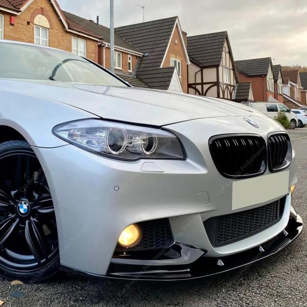 並行輸入品 BMW フロント グロスブラック mp スタイルバンパーリップスポイラースプリッター f...