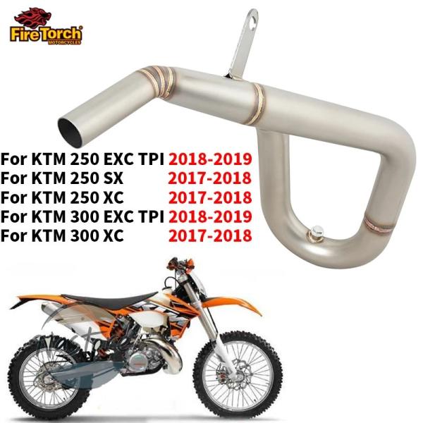 並行輸入品 バイク マフラー フロント ktm 250 300 exc tpi sx xc 2017...