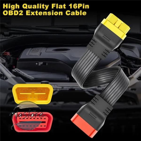 並行輸入品 obd2 延長ケーブル 16ピン オス メスケーブル アダプターコネクター 起動 診断ス...