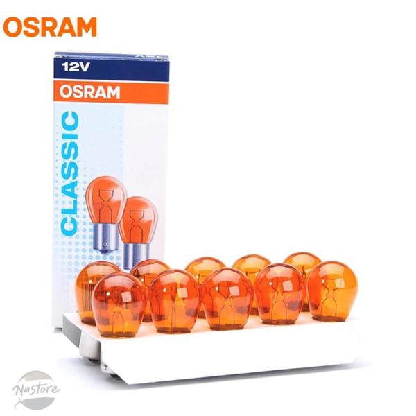 並行輸入品 10個 OSRAM 7507 PY21W S25 BAU15S 12V 21W イエロー...