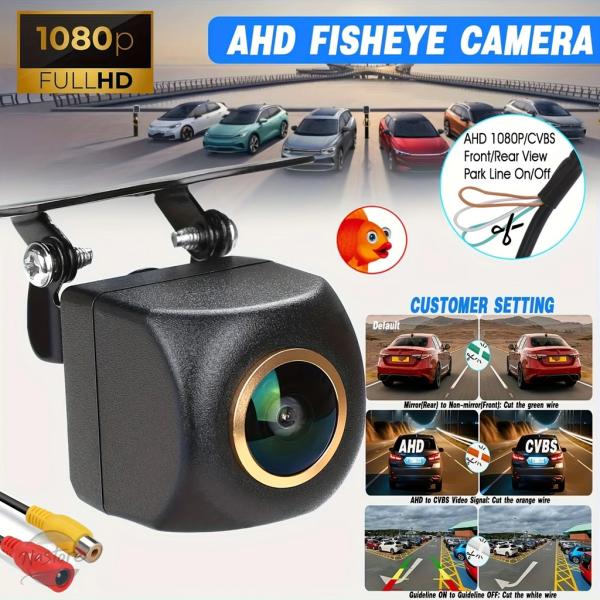 並行輸入品 1080P AHD 魚眼レンズ 車載 カメラ 170°広角 夜間視界 車 トラック RV...
