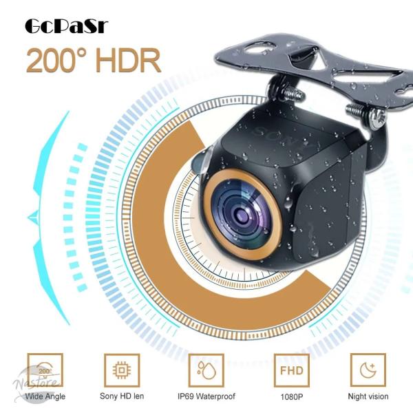 並行輸入品 GCPASR 1080P 車 200度 AHD バック カメラ フルHD 魚眼レンズ ゴ...