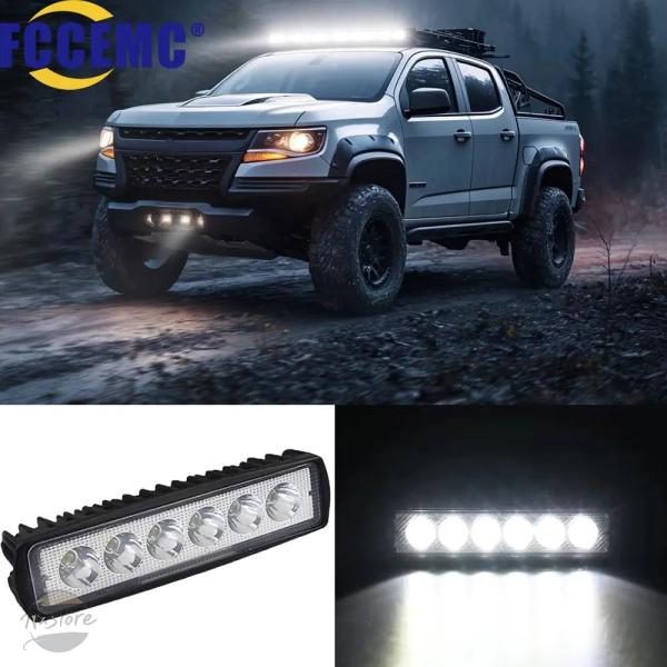 並行輸入品 6 LED 超高輝度車 スポットライト ドライビング フォグランプ 12V オートワーク...