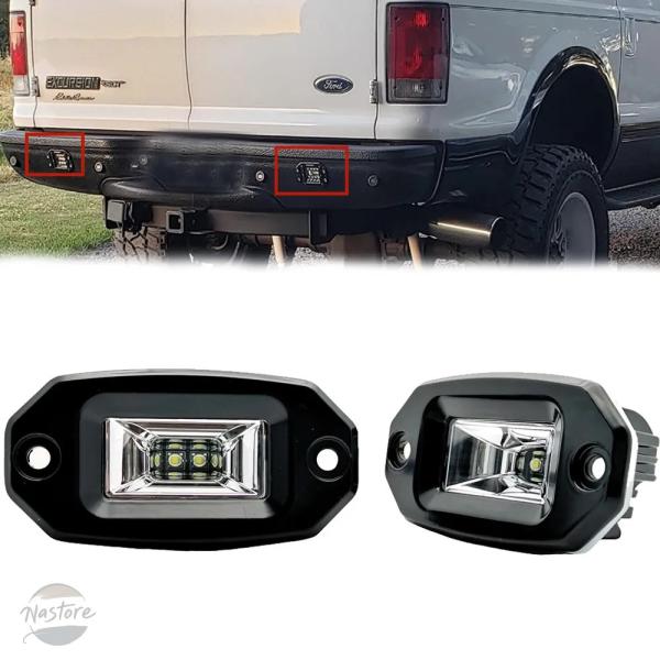 並行輸入品 4.3インチ 20W 車 フラッシュ マウント LED ポッド フラッド ワーク ライト...