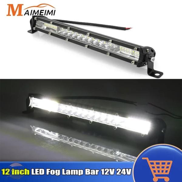 並行輸入品 12/20インチ LED ライトバー LED作業 ルーフライト 12V 24V フラッド...