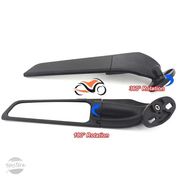 並行輸入品 カワサキ バイク ミラー ニンジャ 2016 19 アルミ製 回転式 スポーツ カスタム...