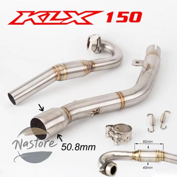 並行輸入品 klx150 リップ マフラー フロント 51mmスオン排気ヘッダパイプ肘リンク管オフロ...