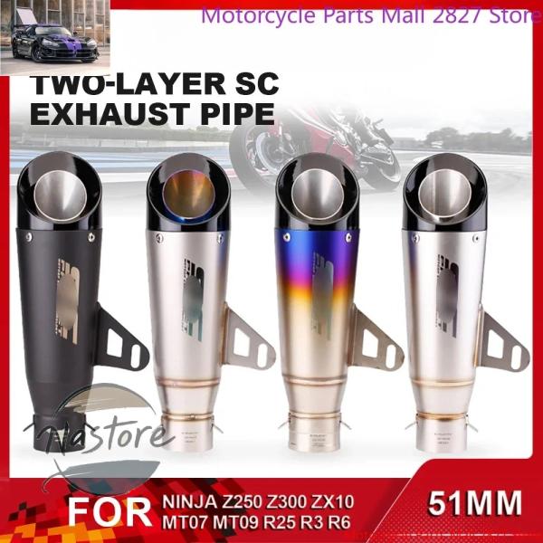 並行輸入品 z250 バイク エキゾースト サイレンサー 2層 sc modified ニンジャ z...